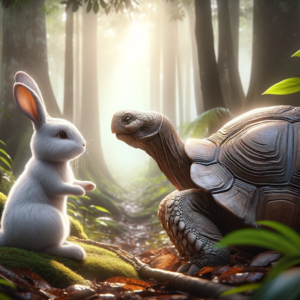 the turtle and the rabbit talking shodow forest