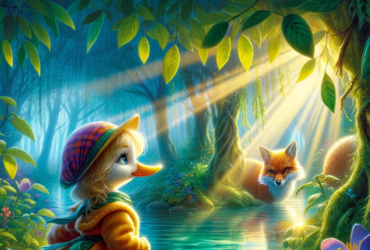 Lilywing-and-the-Melody-of-the-Forest.-The-image-should-depict-Lilywing-a-young-and-curious-duck